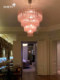 French-Style Murano Living Room Chandelier for Vintage Villa Loft with High Ceilings, Handmade Murano Crystal Glass Lamp