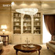 Manooi Italian-Style Light Luxury Villa Restaurant Imported Egyptian Crystal Chandelier Creative Triangular Living Room Lamp for Duplexes