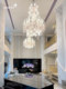 Bakala French-Style Villa with Open Living Room and Dining Room, Duplex Loft, Luxurious and High-End Atmospheric Crystal Chandelier