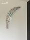 Italian-Style Light Luxury Artistic Colorful K9 Crystal Butterfly Decorative Lighting Wall-Mounted Bedroom Living Room Creative Crescent Wall Lamp