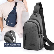 Tide brand mens backpack ins super fire mens chest bag Korean version casual mens and womens chest crossbody bag sports shoulder bag