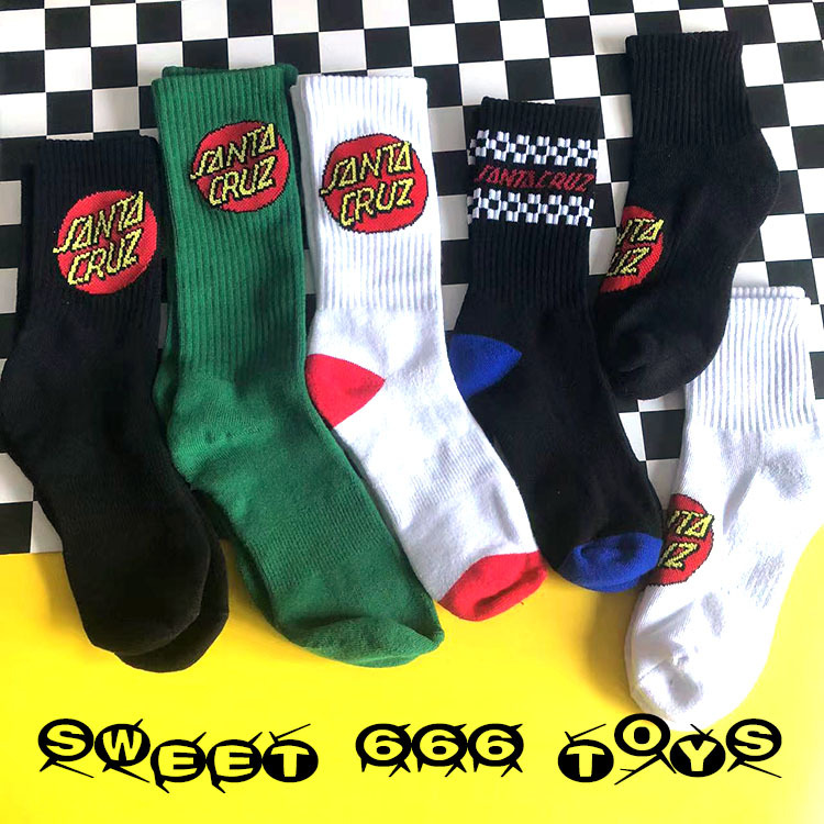 Foreign Order Santa Cruz Socks Skateboard Socks Retro Street Breathable Towel Bottom Mid-Calf Long Socks Size 36-40
