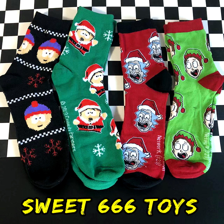 South Park Rick and Morty Christmas Series Socks