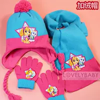 Флисовая шапка, шарф, 3-10 лет