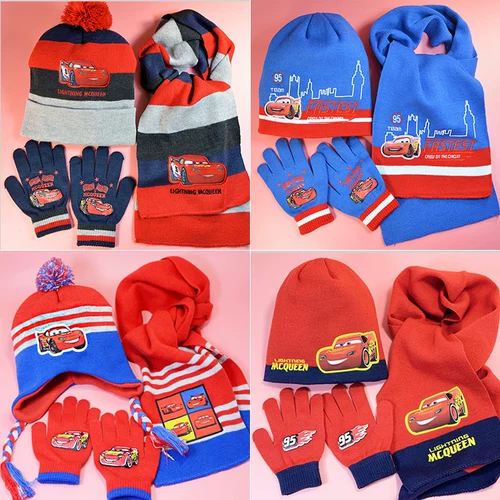 Дорожная шапка, шарф, перчатки, детский трикотажный демисезонный комплект для мальчиков, 3 предмета, подарок на день рождения