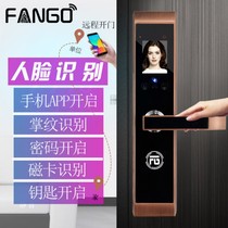 Face recognition door lock mobile phone remote control door opening intelligent automatic face recognition brush face anti-theft door