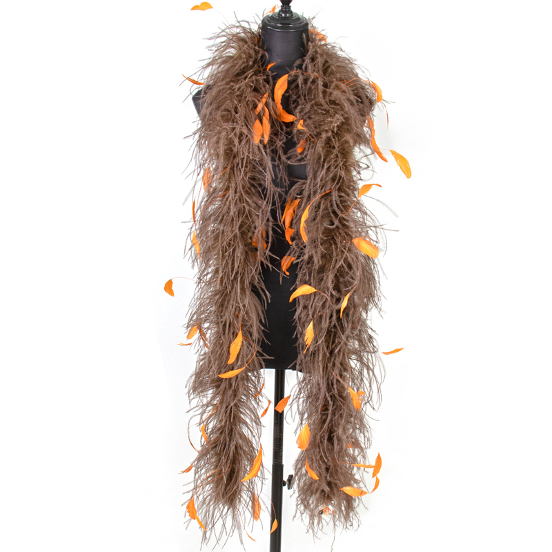 4 Layers of Ostrich Feathers + Chicken Feathers, Black Tail Clothing Accessories, Dress Skirt Accessories, Decorative Ostrich Feather Scarf Fabric Belt