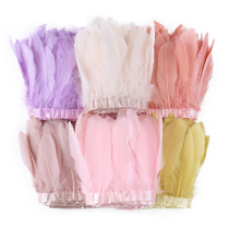 15 colors optional goose big floating feather cloth lace skirt 2 meters costume yellow one bag