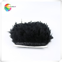 Direct diy feather black fire piece cloth with turkey feather lace clothing pillow accessories handmade accessories 1m start