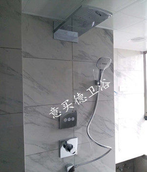 Germany's Hansgrohe rain waterfall 180 overhead 2-speed water hidden overhead shower 28433000 spot