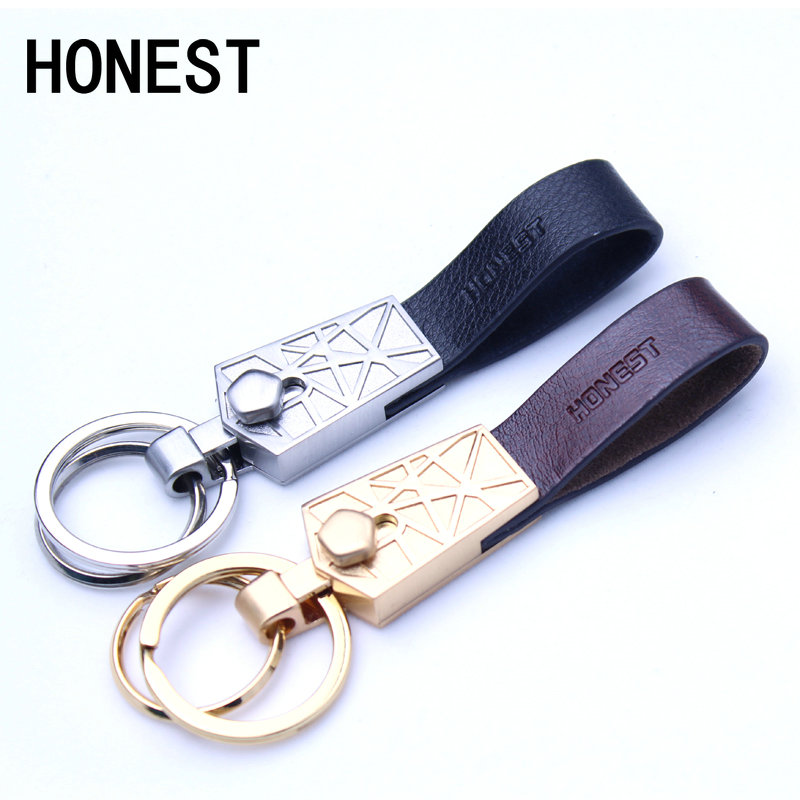 Honest/百诚 汽车真皮钥匙扣 创意钥匙圈 汽车用品 976