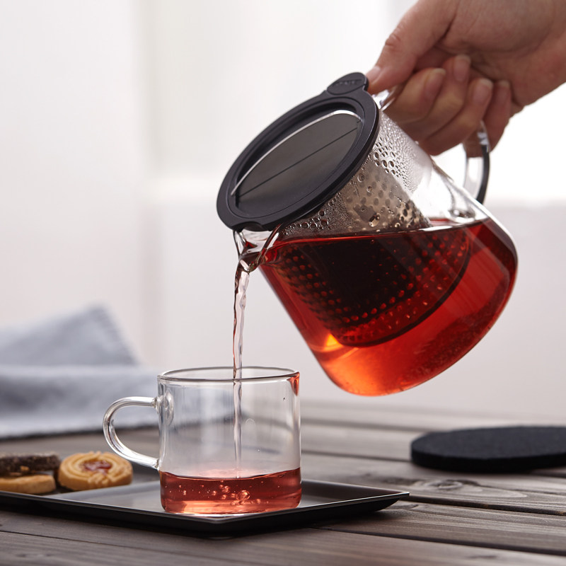 Germany finum Glass teapot High temperature filter tea maker Tea water separation set Advanced single pot