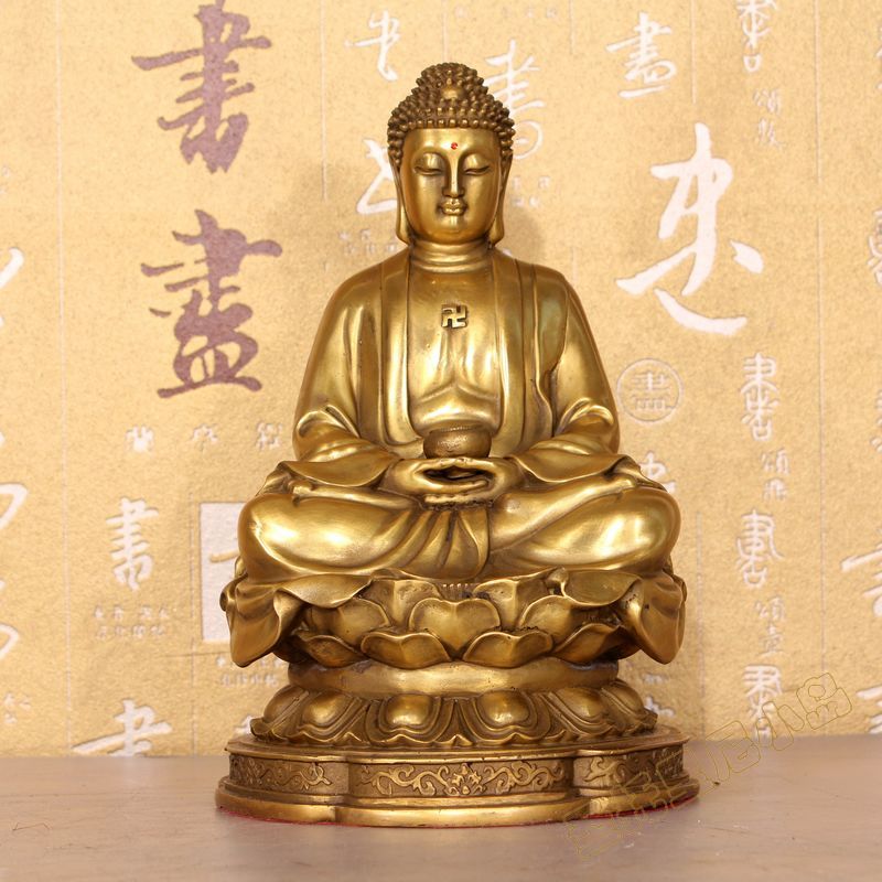 Đồ trang trí bằng đồng nguyên chất tượng phật nhỏ bằng đồng nhỏ Sakyamuni nhà trang trí xe bằng đồng tượng Phật vật dụng dcor phòng ngủ