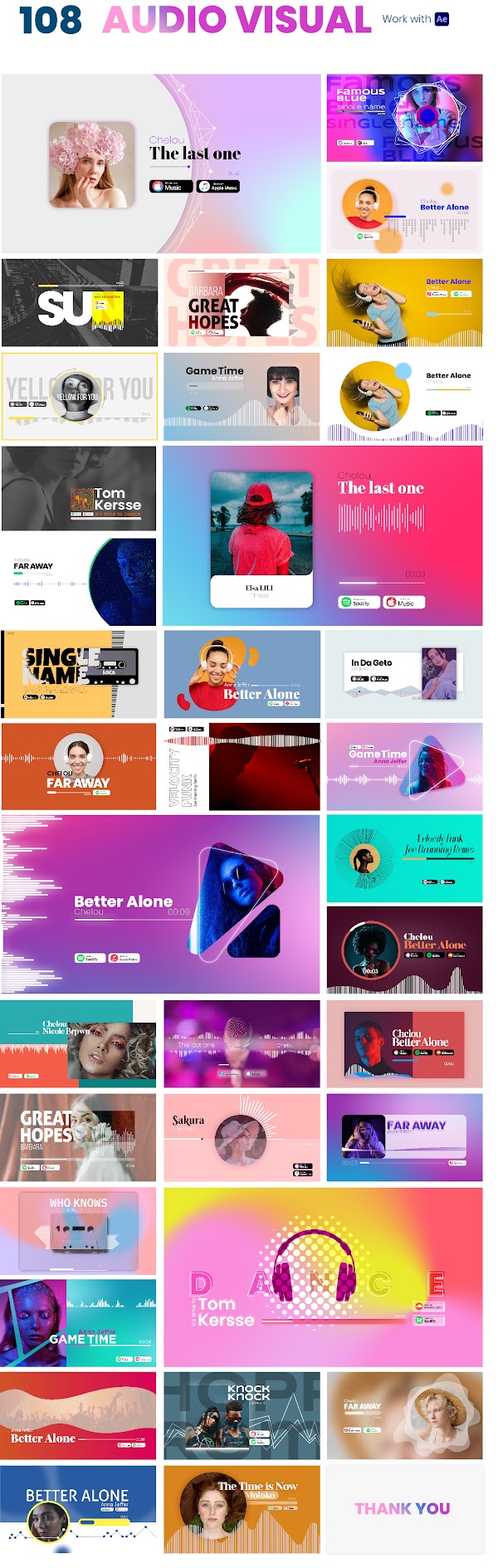 AE模板|350种音乐音频可视化音乐播放器模板 Audio Visualizer Big Pack AE模板|350种音乐音频可视化音乐播放器模板 Audio Visualizer Big Pack