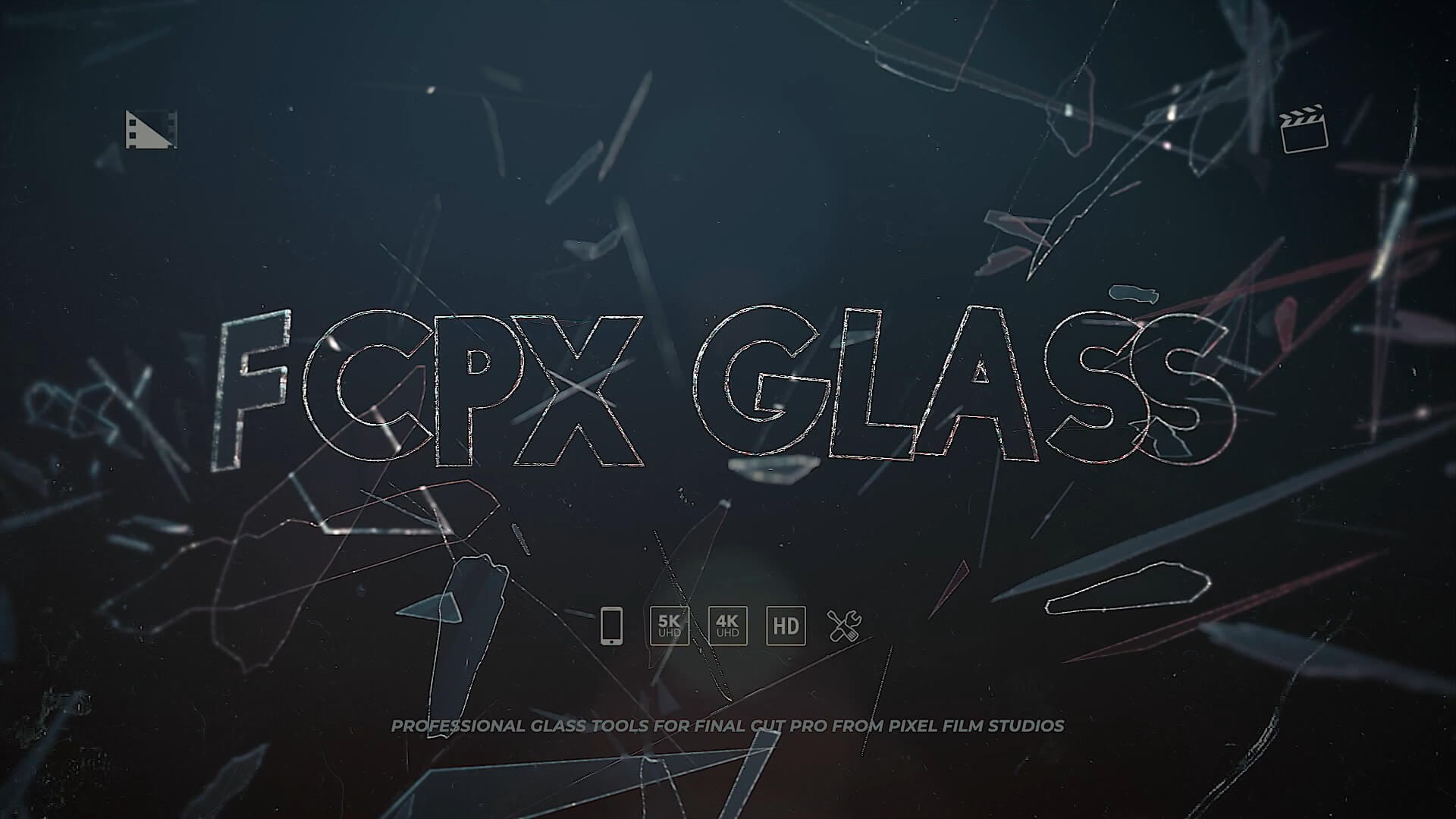 FCPX插件|100多种专业透明玻璃质感元素效果工具 FCPX Glass