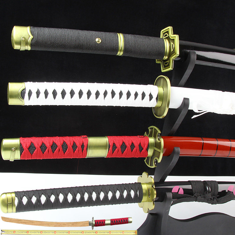 海贼王索隆刀黑刀秋水和道一文字三代鬼彻阎魔天羽羽斩木质未开刃：为爱