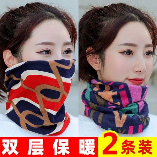 Зимний шарф, удерживающий тепло универсальный шарф-платок, шапка, коллекция 2023, с защитой шеи