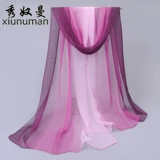 Летняя модная тонкая универсальная накидка, шифоновый шарф, защита от солнца