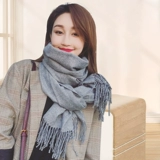 Зимний универсальный шарф, цветная бархатная утепленная осенняя демисезонная накидка из искусственного меха, коллекция 2023, в корейском стиле