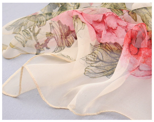 Летний шифоновый длинный универсальный большой шарф, накидка, в корейском стиле, защита от солнца