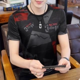 Летняя тонкая шелковая футболка с коротким рукавом, круглый воротник