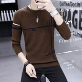 Удерживающий тепло трендовый свитер, демисезонная универсальная приятная телу трикотажная футболка, облегающий крой, круглый воротник, осенний сезон