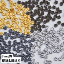5mm mini cherry blossom button doll garment button DIY cute two-eyed metal bjd small cloth accessories