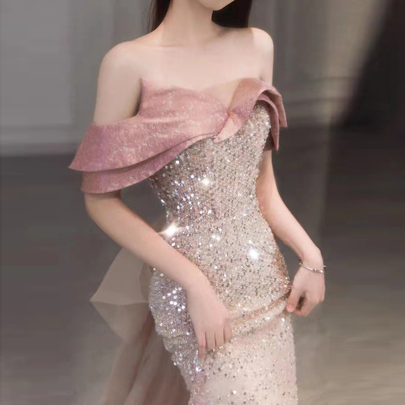 Evening dress, wedding dress for bride, open shoulders, fitted,  Evening dress, wedding dress for bride, open shoulders, fitted,