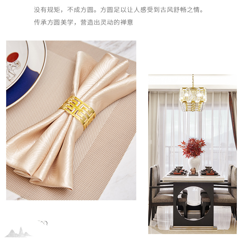 New Chinese style ceramic tableware suit furnishing articles modern household light key-2 luxury restaurant table west pot home decoration