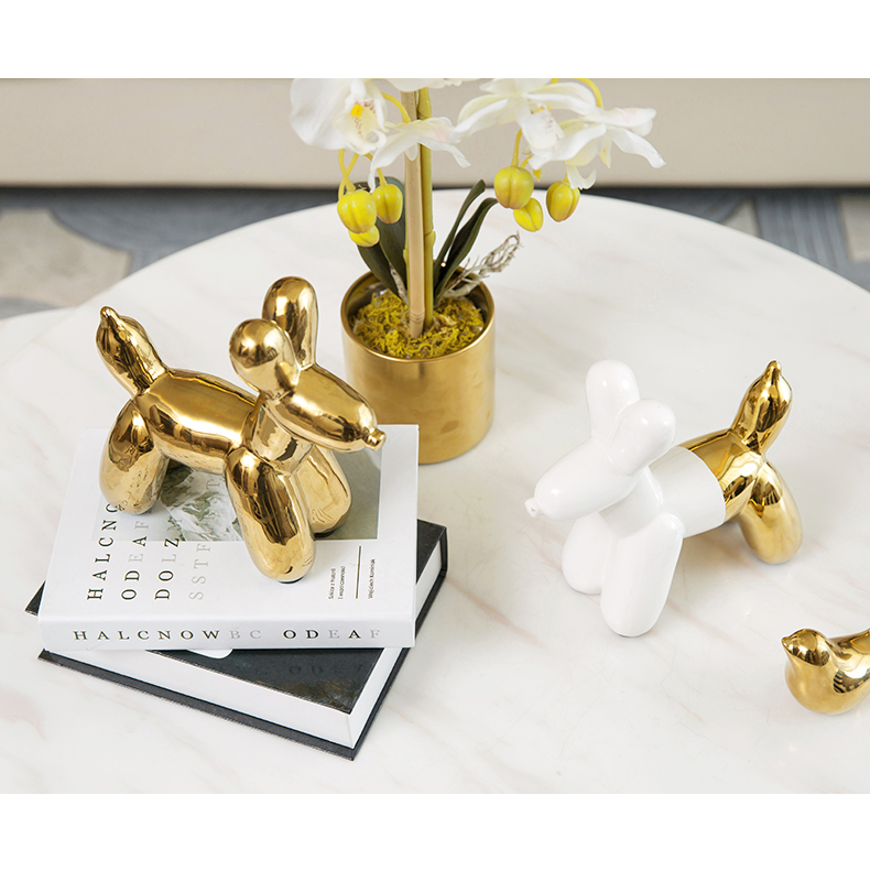 Boreal Europe style balloon dog modern move contracted home decoration ceramic porch TV ark, small ornament furnishing articles