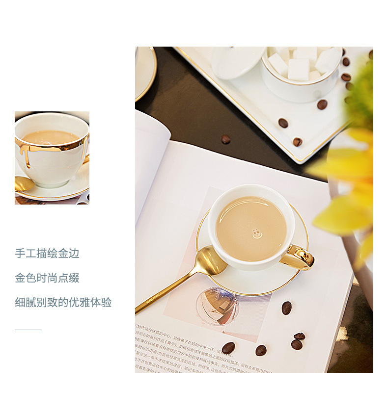 European American household example room ceramic coffee set English afternoon tea tray household soft adornment