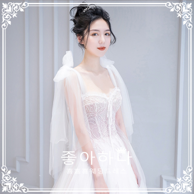 Wedding 2020 New Mori Fairy Dream Luxury Luxury Dragon Tail, thin, covering arm, small, gauze Wedding 2020 New Mori Fairy Dream Luxury Luxury Dragon Tail, thin, covering arm, small, gauze