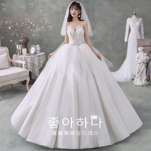 Корейское кружевное свадебное платье, коллекция 2021, подходит для подростков, по фигуре