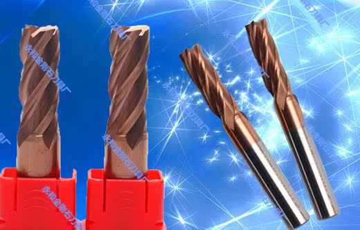 Japan KLOT60 degree overall alloy ancient bronze color coated tungsten steel four-edge vertical milling cutter 1 1 5 2 2 5 3 4