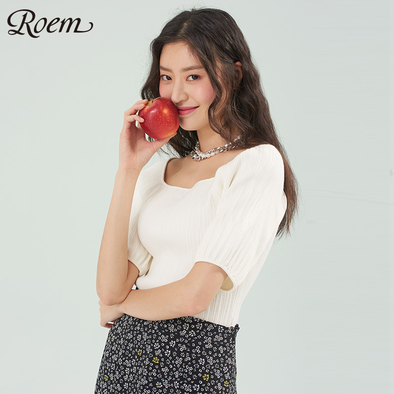 Roem rơi phụ nữ mới phụ nữ thời trang ăn mặc công chúa phong cách đan áo len RCKW93702M