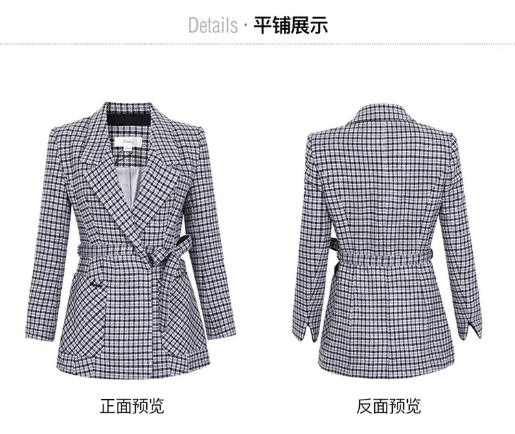 Roem2018 mùa đông thắt lưng công sở phù hợp với áo khoác len thời trang áo khoác RCJW84910T áo dạ tweed dáng dài
