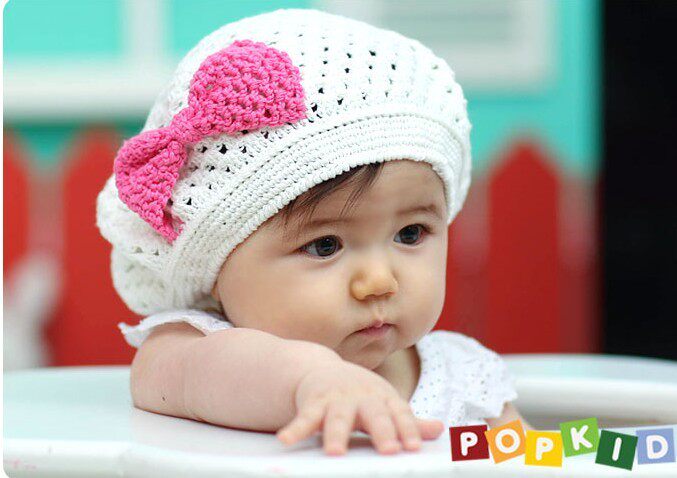 Korean Children's Hat Bow Knot Little Lady Beret Special Clearance