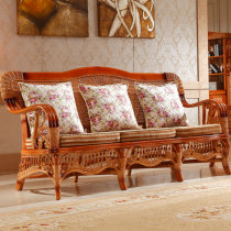 Rattan Sofa Vines Chair Sofa Real Vine Wood Sofa Living-room Combined Vines Sofa Rattan Sofa Combined Living-room Bamboo Rattan
