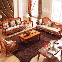 Rattan princess Rattan sofa Tea table combination living room furniture Rattan sofa Rattan wood sofa Rattan rattan chair Sofa Rattan art sofa