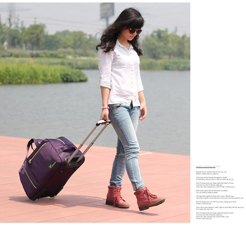 túi du lịch nhỏ Zifang Kinh Doanh Túi Du Lịch Cầm Tay Xe Đẩy Túi Nữ 20-Inch Túi Hành Lý Gấp Xe Đẩy Ốp Lưng nam Oxford Hộp Vải túi đi du lịch balo du lịch loại lớn