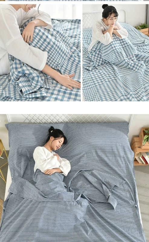 Cotton du lịch túi ngủ khách sạn cầm tay trên bẩn sheets quilt cover khách sạn cách ly khách sạn kinh doanh dành cho người lớn cotton