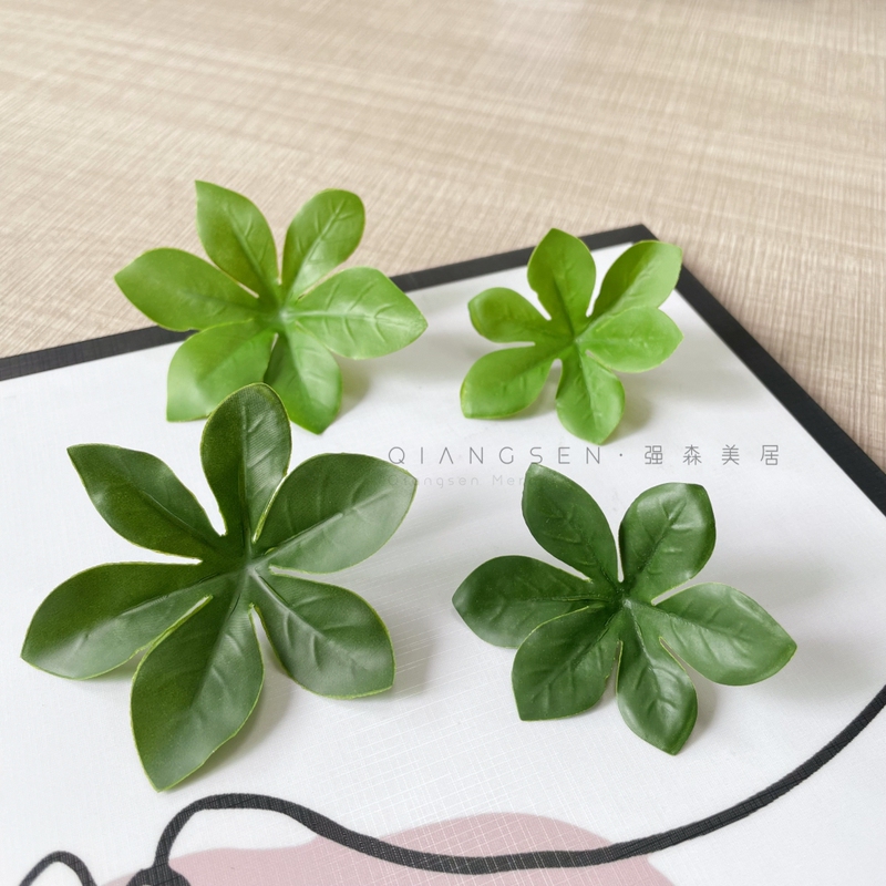 Single Piece Artificial Hanging Bell Leaf, Realistic Multi-Petal Leaf, Small Green Leaf, Fake Leaf, High-Quality Plastic Leaf, Decorative Hanging Bell Leaf
