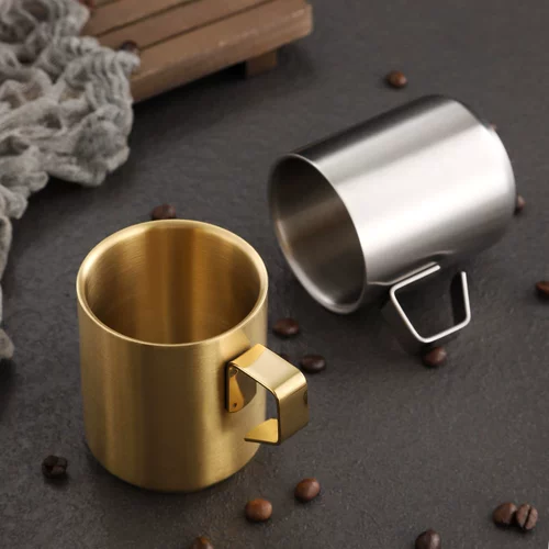 Корейский кофейный бокал из нержавеющей стали, нержавеющая сталь AISI 304, защита при падении