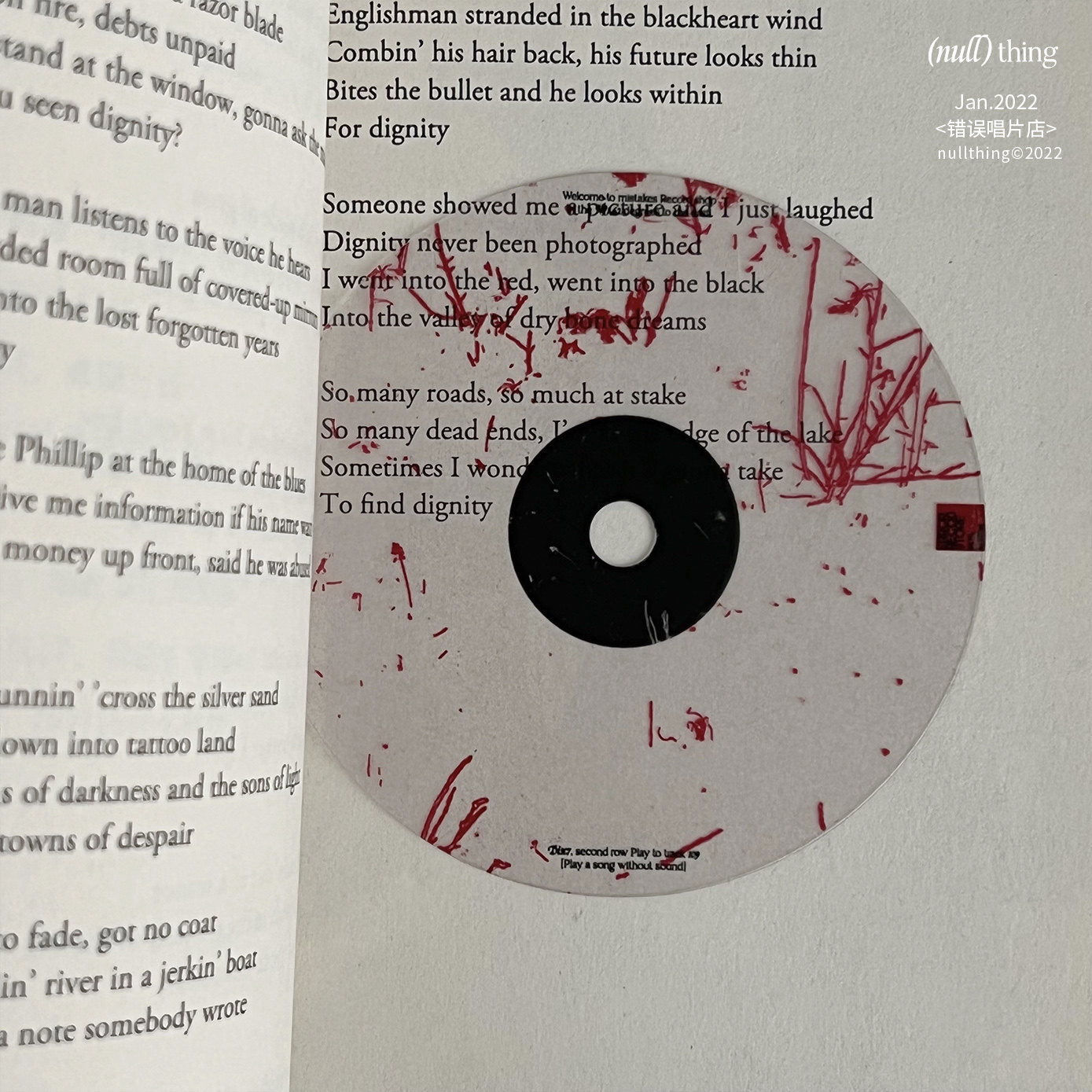 nullthing original design error record store handbooks material PVC bookmark gift cards notebook stickers