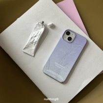 nullthing original purple green tulip film all-inclusive hard shell transparent shell apple 14 apple 14pro