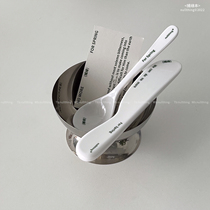 nullthing original catching green coffee spoon melamine cheese butter knife simple letter niche jam knife