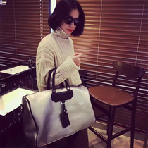 Net red short-distance business trip travel bag female portable large capacity out of boarding travel leather simple clothes luggage bag