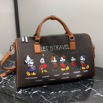 Business travel luggage bag womens portable leather fashion short trip bag Womens shoulder travel boarding bag free check-in