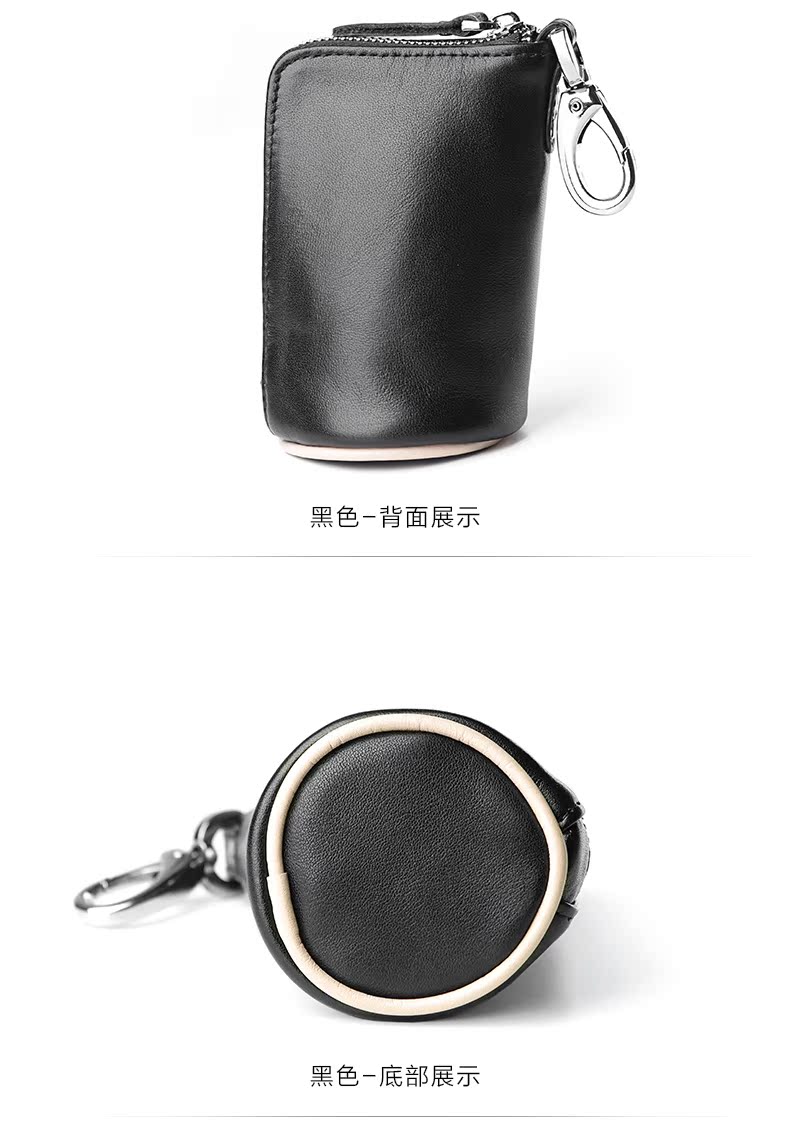 Bù nhìn của Nam Giới Nhỏ Túi Chìa Khóa Da Eo Thống Coin Wallet Da Xe Keychain Dây Kéo Túi Chìa Khóa ví đựng tiền 