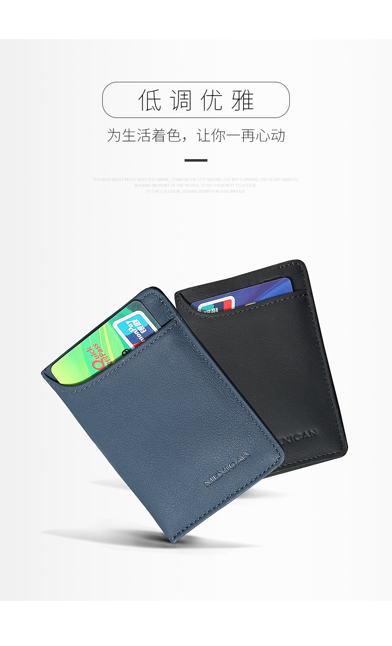 Gói thẻ Scarecrow 2018 new leather nam siêu mỏng ngắn nam đơn giản mini nhỏ gọn giữ thẻ da nam ví đựng thẻ card